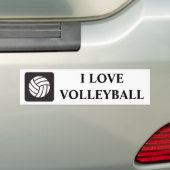 Volleybalpictogram Bumpersticker (Op auto)