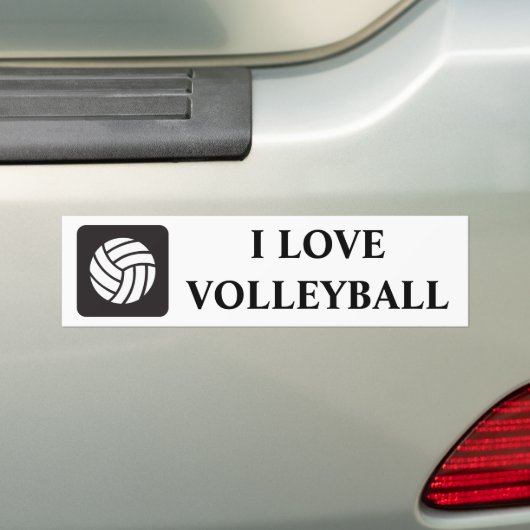 Volleybalpictogram Bumpersticker (Op auto)
