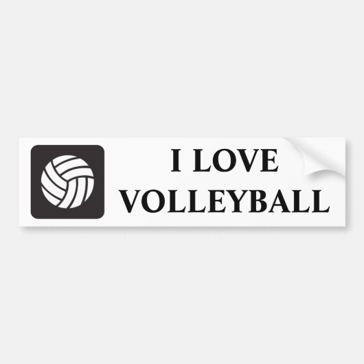 Volleybalpictogram Bumpersticker (Voorkant)