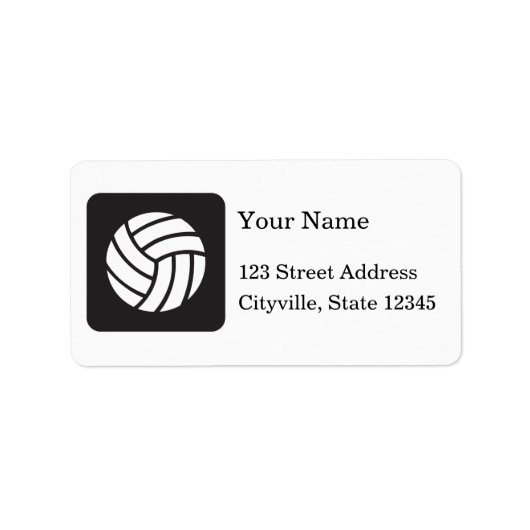 Volleybalpictogram Etiket (Voorkant)