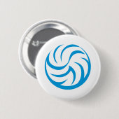 Volleybalpictogram Ronde Button 5,7 Cm (Voorkant /achterkant)