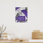 Volleybalploeg paarse grijze meisjes poster (Keuken)