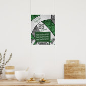 volleybalplofoto groene grijze meisjes poster (Keuken)