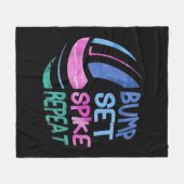 Volleybalpomp, spike, herhaal meisjes Teen Fleece Deken (Voorkant (Horizontaal))