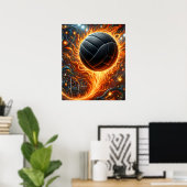 Volleybalposter Poster (Thuiskantoor)