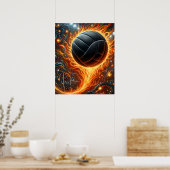 Volleybalposter Poster (Keuken)
