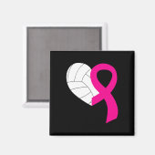 Volleybalroze lint-lint-borstkankerarsenaal magneet (Voorkant / Achterkant)