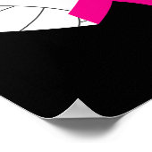 Volleybalroze lint-lint-borstkankerarsenaal poster (Hoek)