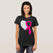 Volleybalroze lint-lint-borstkankerarsenaal t-shirt (Voorkant volledig)
