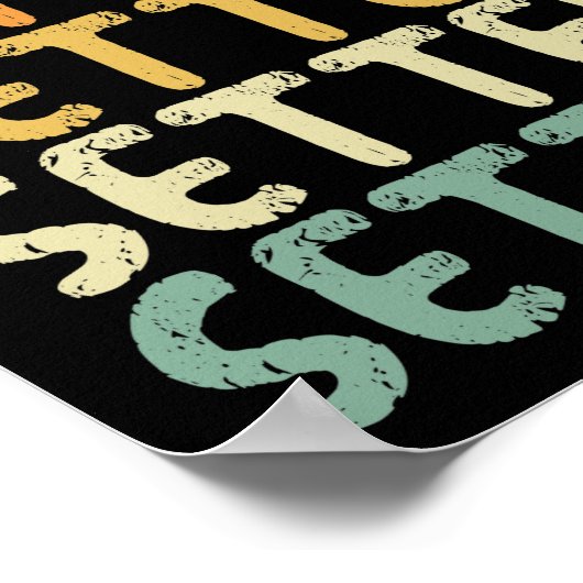 Volleybalsetter retro poster (Hoek)