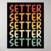 Volleybalsetter retro poster (Voorkant)