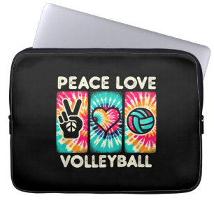Volleybalshirt voor tieners vrouwen meisjes vrede  laptop sleeve