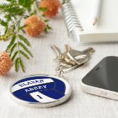 volleybalSleutelhangers, Jouw tekst, KLEUR Sleutelhanger (Zijkant)