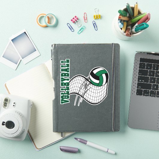 Volleybalspel - Donkergroen Sticker (iPad Cover)