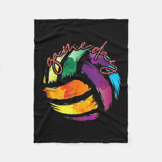 Volleybalspeldag — cadeaus voor volleybalovers fleece deken (Voorkant)