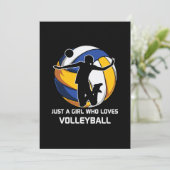 Volleybalspeler alleen een meisje dat van Volleyba Kaart (Staand voorkant)