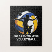 Volleybalspeler alleen een meisje dat van Volleyba Legpuzzel (Verticaal)