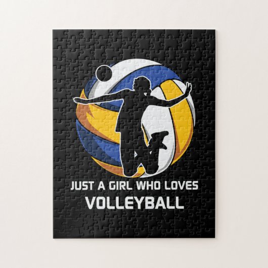 Volleybalspeler alleen een meisje dat van Volleyba Legpuzzel (Verticaal)