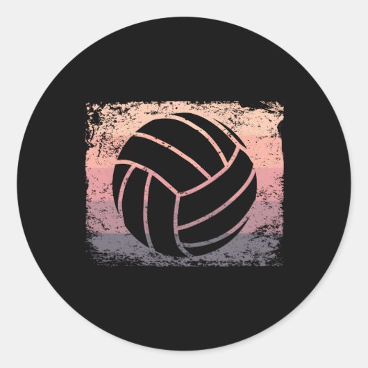 Volleybalspeler beach Volleyball Ronde Sticker (Voorkant)