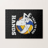 Volleybalspeler | Bespreking met de handen Legpuzzel (Horizontaal)