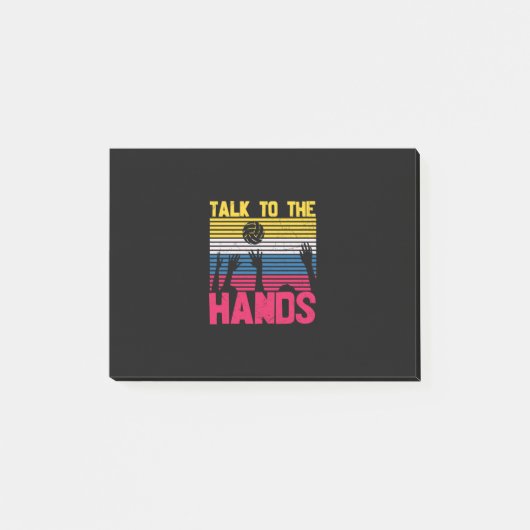 Volleybalspeler | Bespreking met de handen Post-it® Notes (Voorkant)