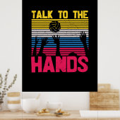 Volleybalspeler | Bespreking met de handen Poster (Keuken)