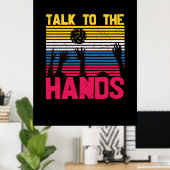 Volleybalspeler | Bespreking met de handen Poster (Thuiskantoor)