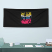 Volleybalspeler | Bespreking met de handen Spandoek (Beurs)