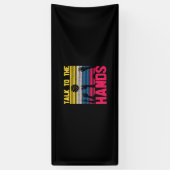 Volleybalspeler | Bespreking met de handen Spandoek (Verticaal)