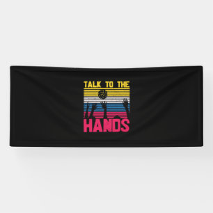 Volleybalspeler Bespreking met de handen Spandoek
