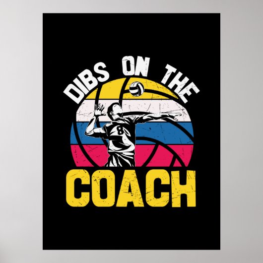 Volleybalspeler | Bodemafdekking Poster (Voorkant)
