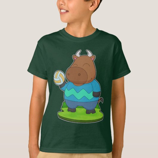 Volleybalspeler Bull Volleybal T-shirt (Voorkant)