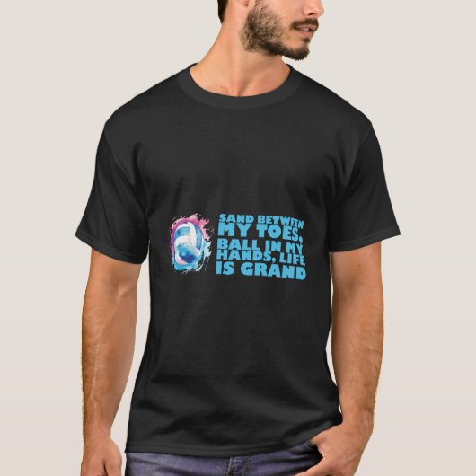 Volleybalspeler Coaching Trainingsspel Beach Vol T-shirt (Voorkant)