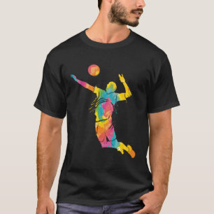 Volleybalspeler Colorsplash Beach Volleybal T-shirt