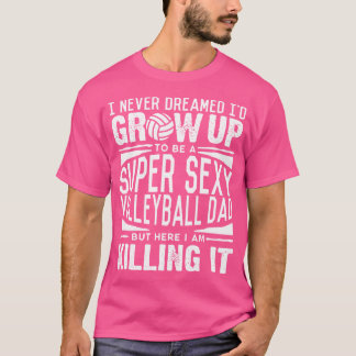Volleybalspeler Dad Volleybal Lover Vaderdag T-shirt