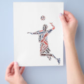 Volleybalspeler Flyer (Hand)