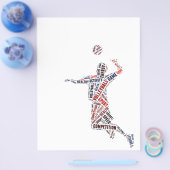 Volleybalspeler Flyer (Enkel)