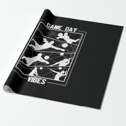 Volleybalspeler | Game Day Vibes Cadeaupapier (Uitgerold)