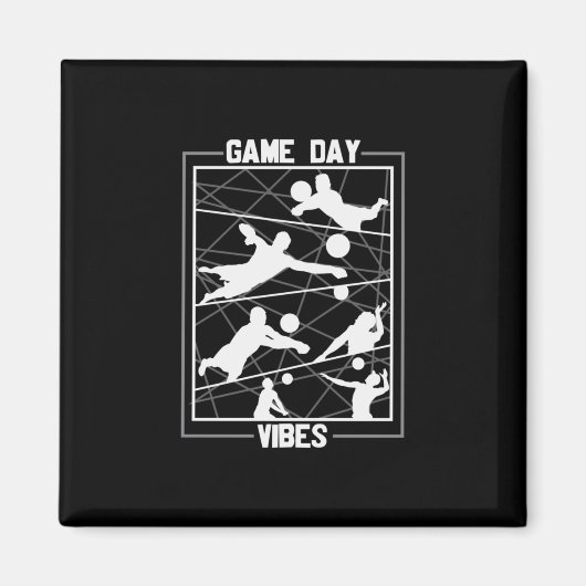 Volleybalspeler | Game Day Vibes Magneet (Voorkant)