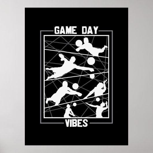 Volleybalspeler | Game Day Vibes Poster (Voorkant)