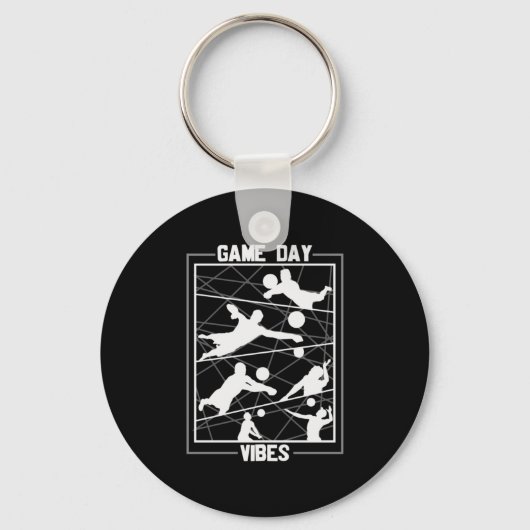 Volleybalspeler | Game Day Vibes Sleutelhanger (Voorkant)