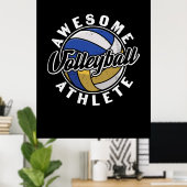 Volleybalspeler | Geweldige volleybal Poster (Thuiskantoor)