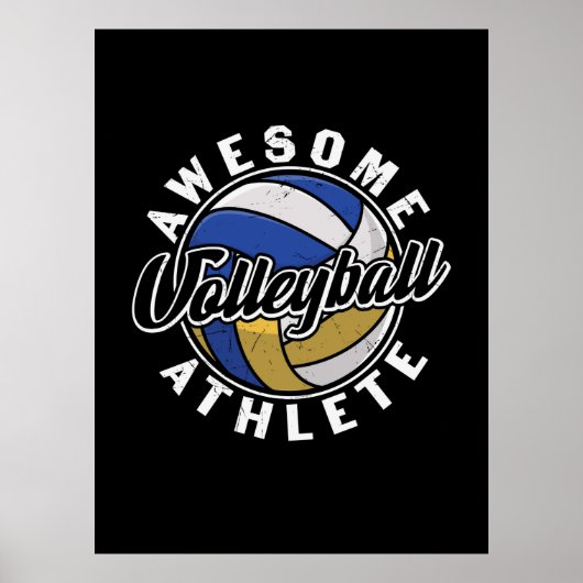 Volleybalspeler | Geweldige volleybal Poster (Voorkant)
