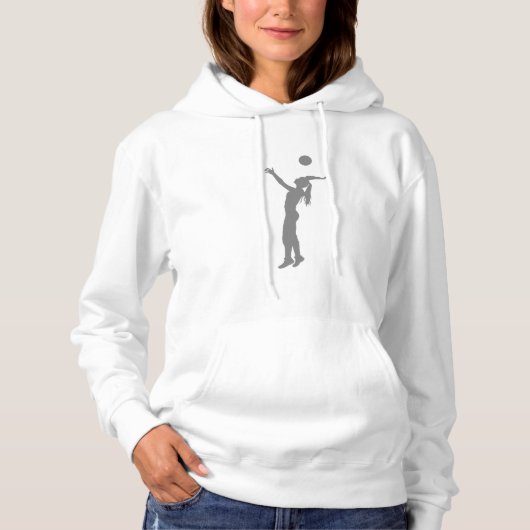 Volleybalspeler Hoodie (Voorkant)