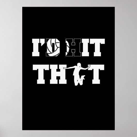 Volleybalspeler | Ik hoop dat Poster (Voorkant)