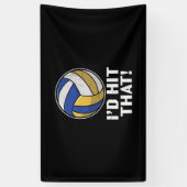 Volleybalspeler | Ik hoop dat Spandoek (Verticaal)