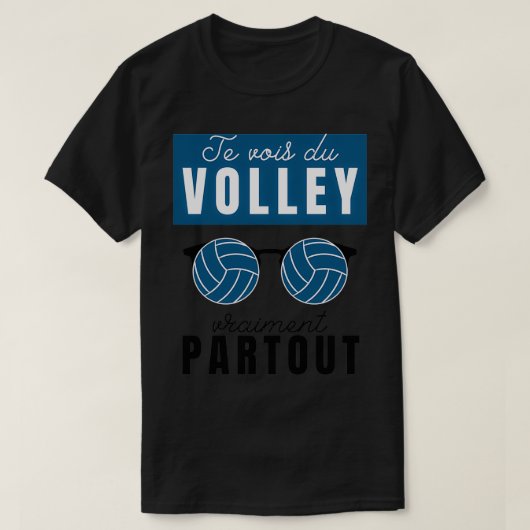 Volleybalspeler Ik zie volleybal overal 6 T-shirt (Design voorkant)
