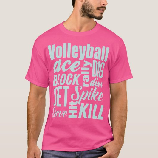 Volleybalspeler in de Aas T-shirt (Voorkant)