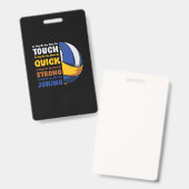 Volleybalspeler | Je moet sterk zijn Badge (Voor- en achterkant)