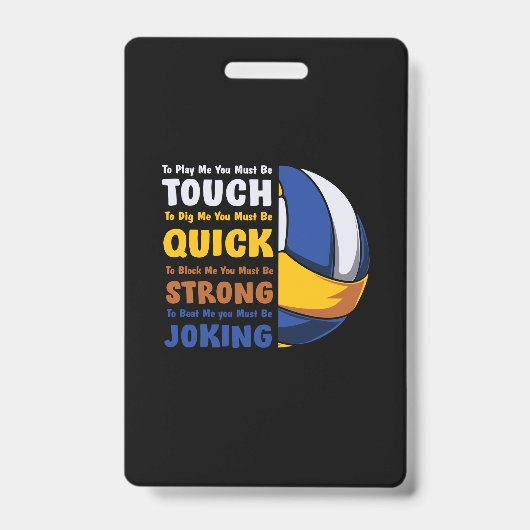 Volleybalspeler | Je moet sterk zijn Badge (Voorzijde)